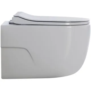 Унитаз подвесной ArtMax Verona AM012CHRT/SC безободковый с вихревым смывом и сиденьем микролифт белый